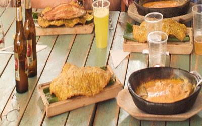 Plato típico de trucha del Valle de Cocora, Salento