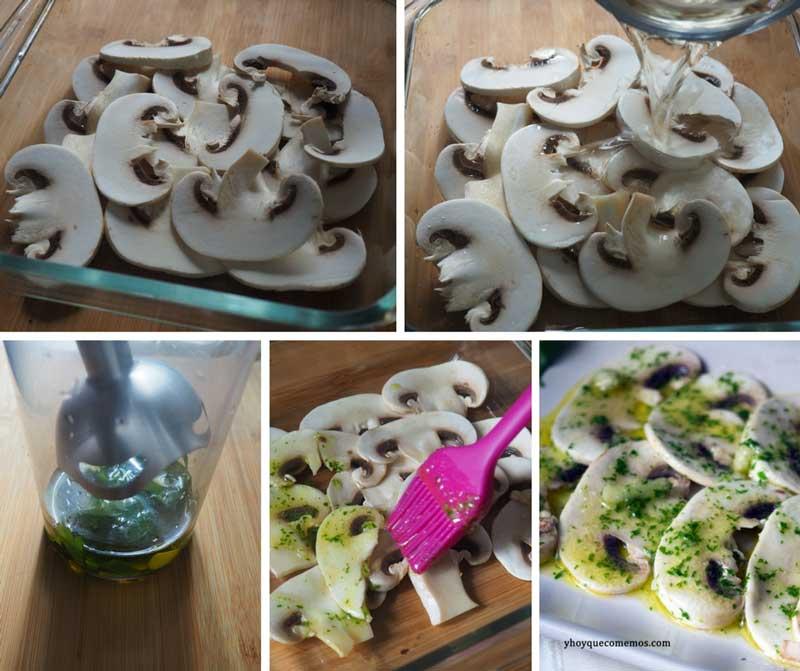 champiñones con vinagre receta