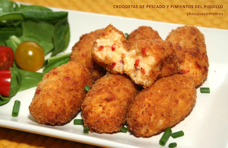 croquetas de pescado y pimiento del piquillo