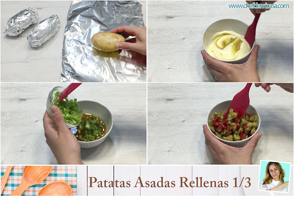 Patatas Asadas Rellenas paso a paso 1