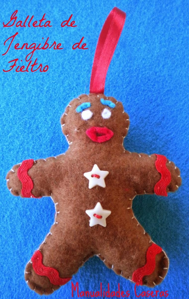 Manualidades Caseras Inma_ Galleta de Jengibre de fieltro