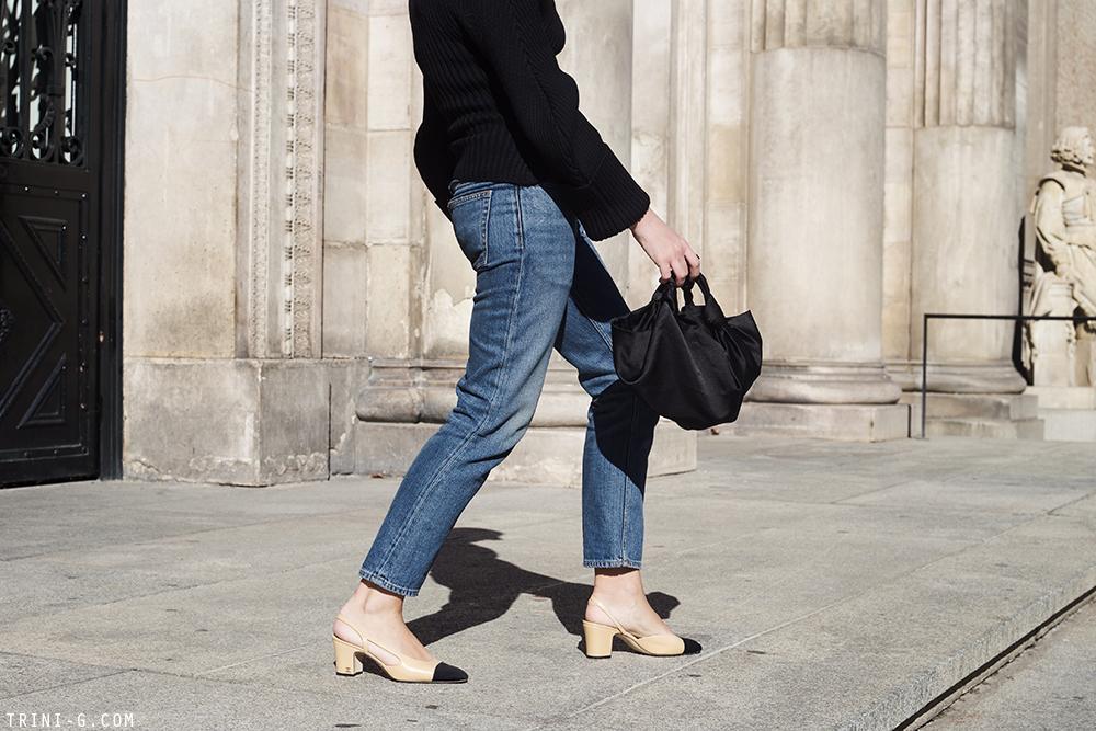 Trini | Jacquemus sweater Acne Studios jeans