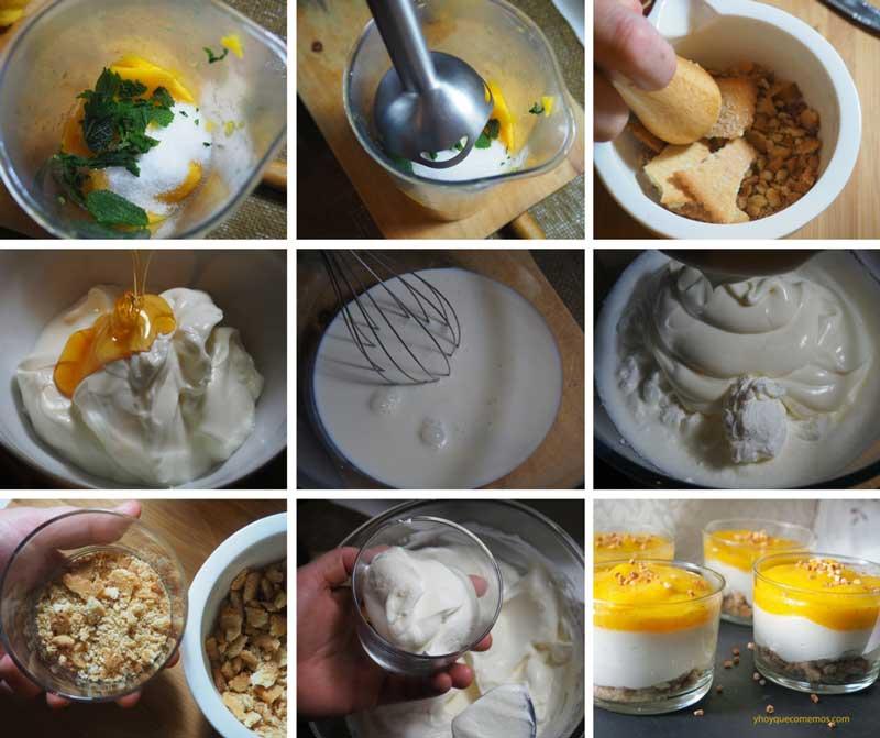 receta crema de yogur con mango 2