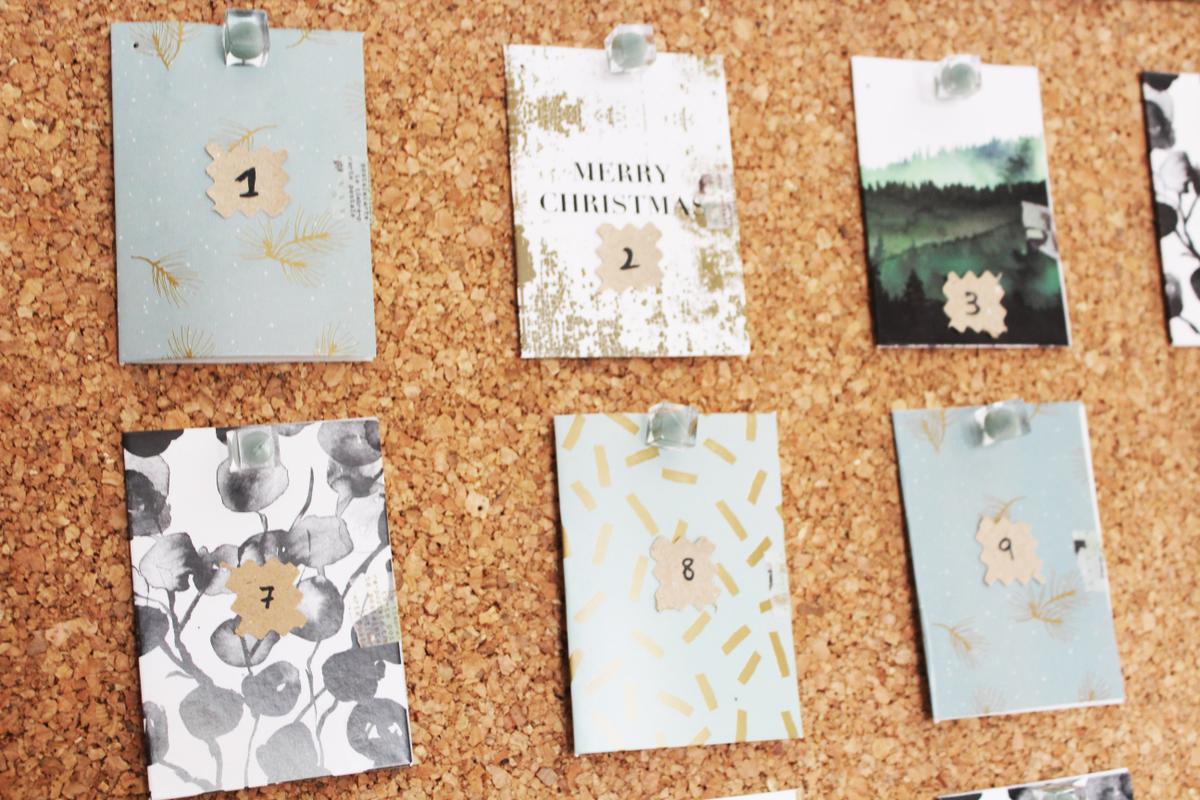 calendario de adviento - detalle de las tarjetas