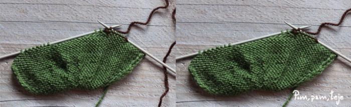 Árbol de navidad tejido a dos agujas