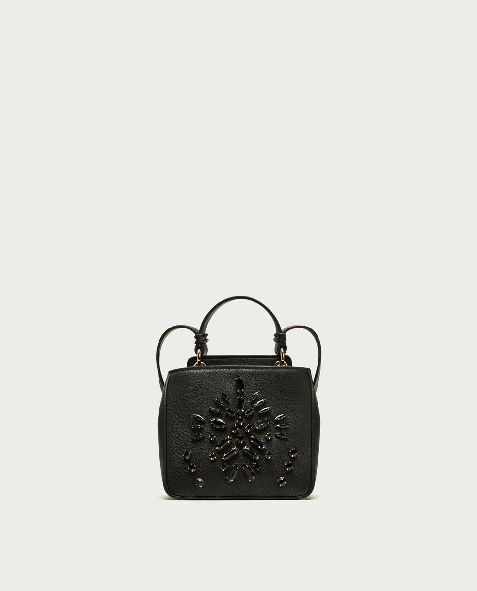 Bandolera negra abalorios