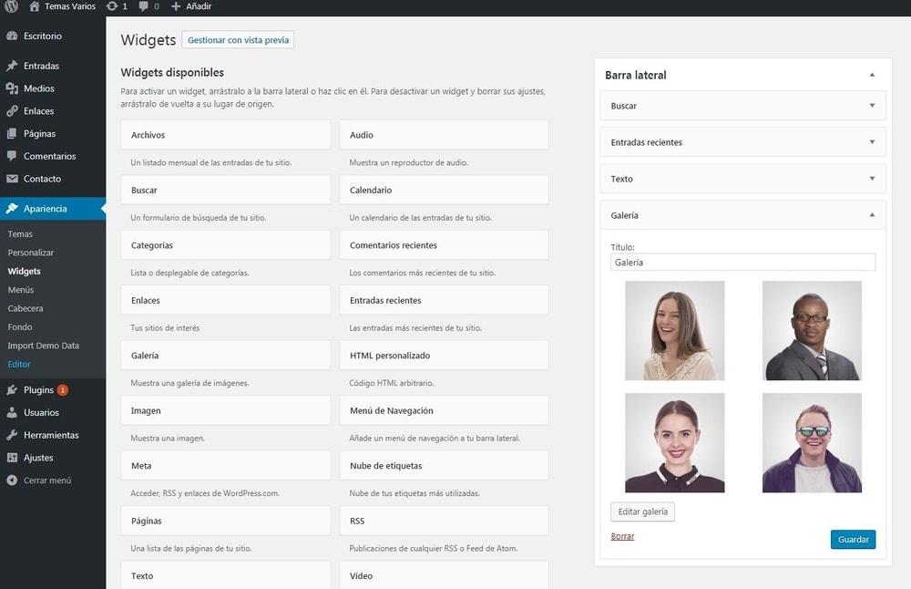 wordpress 4.9 galería imágenes wordpress 4.9 galería imágenes para widgets