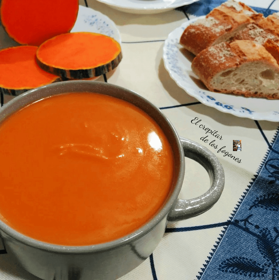 crema de calabaza con manzana