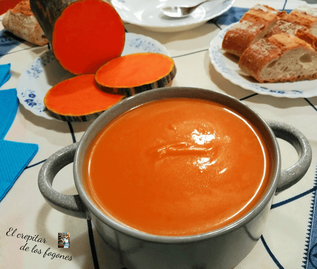 crema de calabaza con manzana