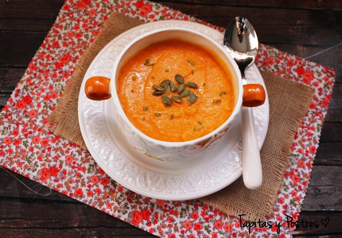 crema de calabaza con manzana