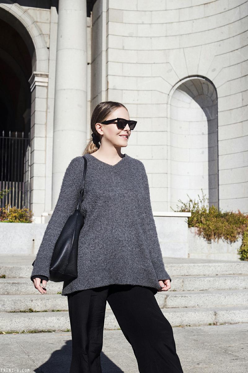 Trini | The Row sweater Theyskens Theory pants