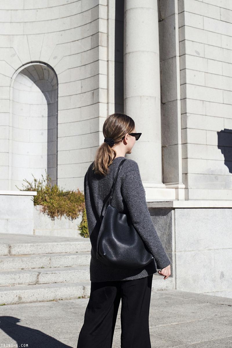 Trini | The Row sweater Theyskens Theory pants