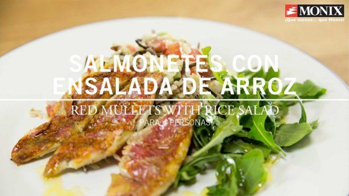 salmonetes ensalada arroz
