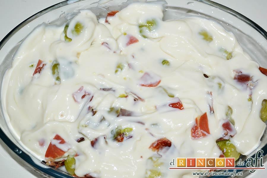 Coles de Bruselas gratinadas, cubrirlas con bechamel