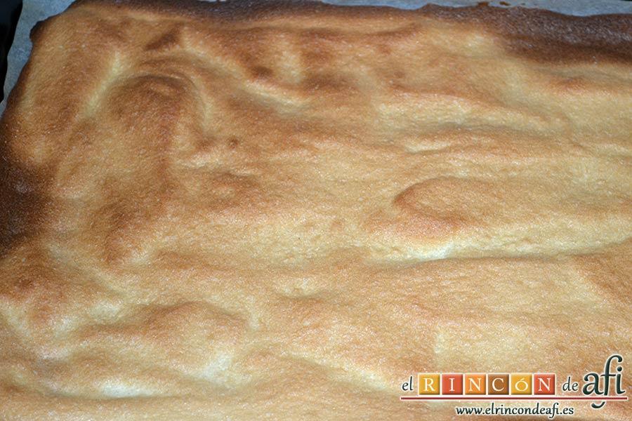 Bizcocho genovés, sugerencia de presentación