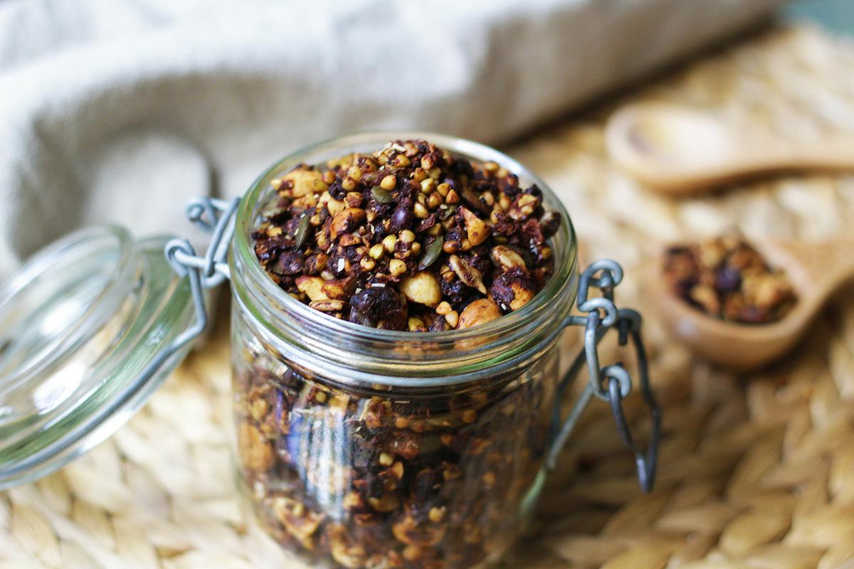 Granola crujiente de trigo sarraceno