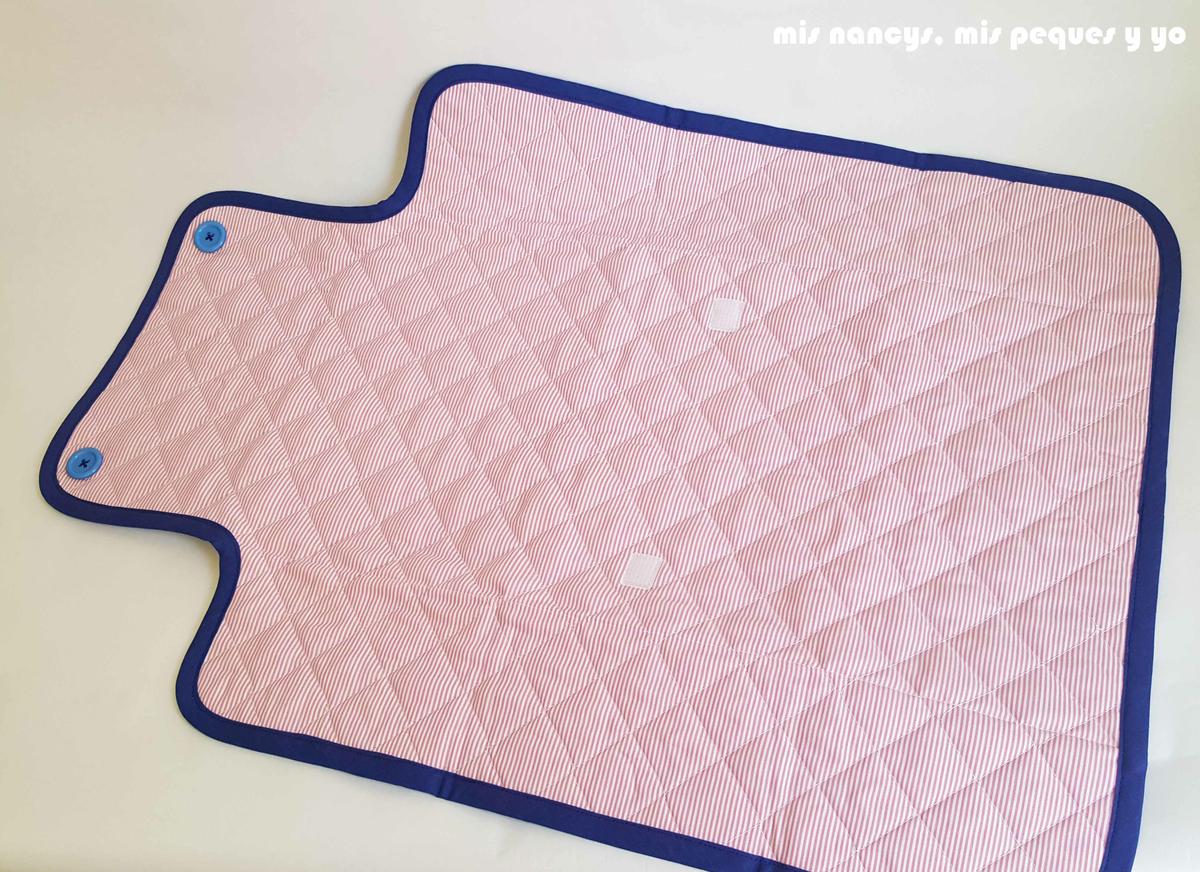 mis nancys, mis peques y yo, conjunto de cambiador para bebe y bolsitas tipo sobre, parte de fuera del cambiador