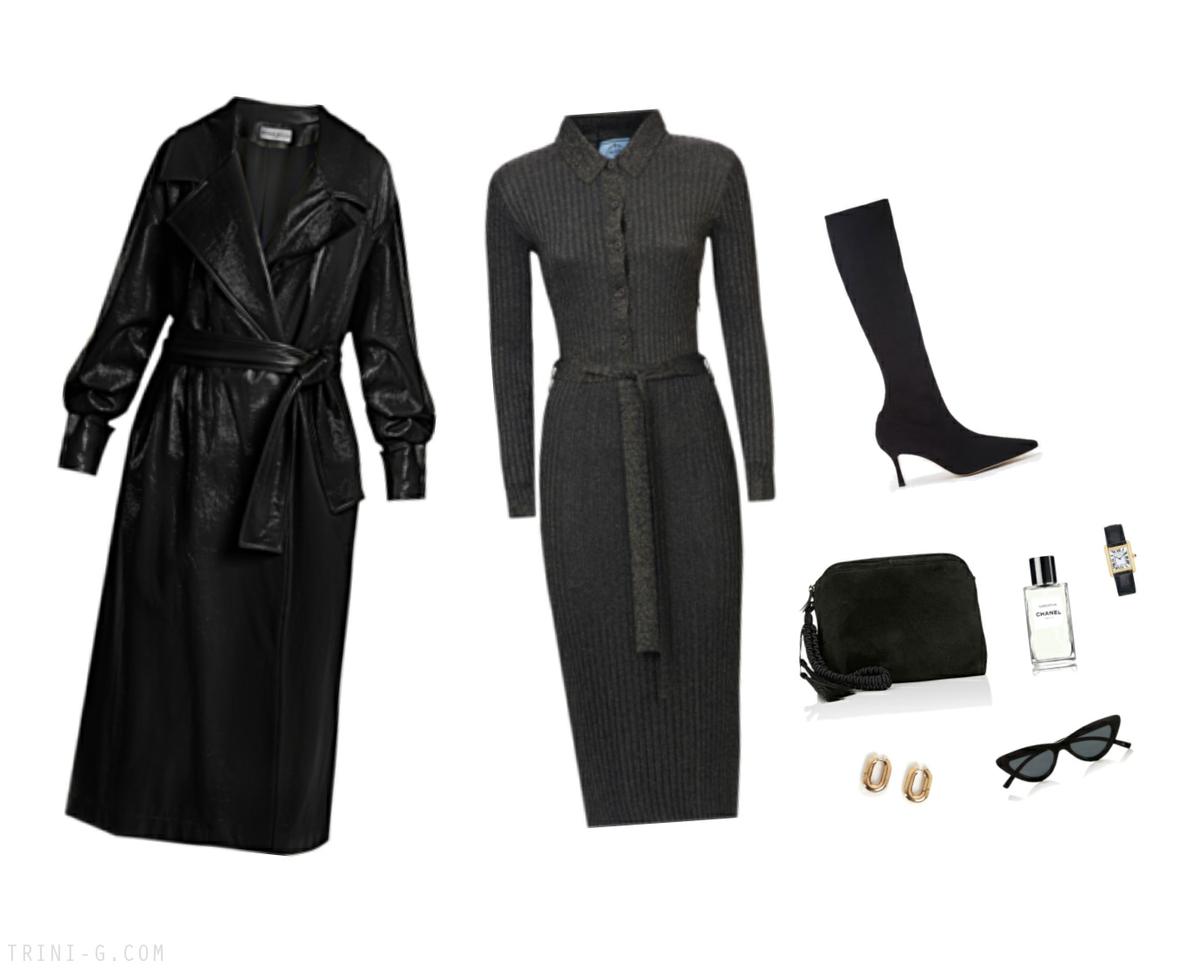 Trini | Prada dress Manolo Blahnik boots