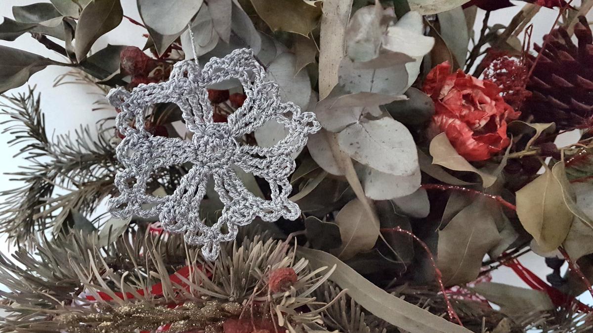 estrella de navidad a ganchillo