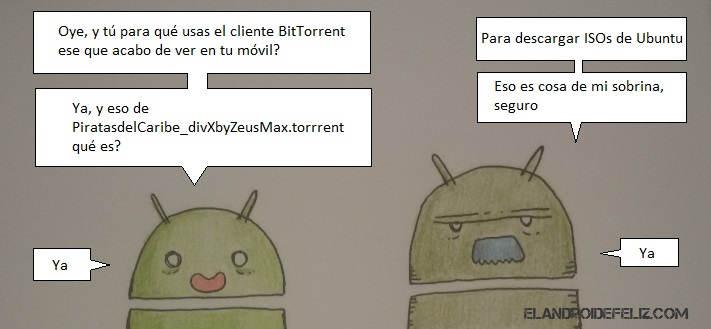 mejores apps para descargar torrents en android descarga peliculas series TV musica ISO linux cliente p2p compartir subida bajada aplicaciones android droid joke