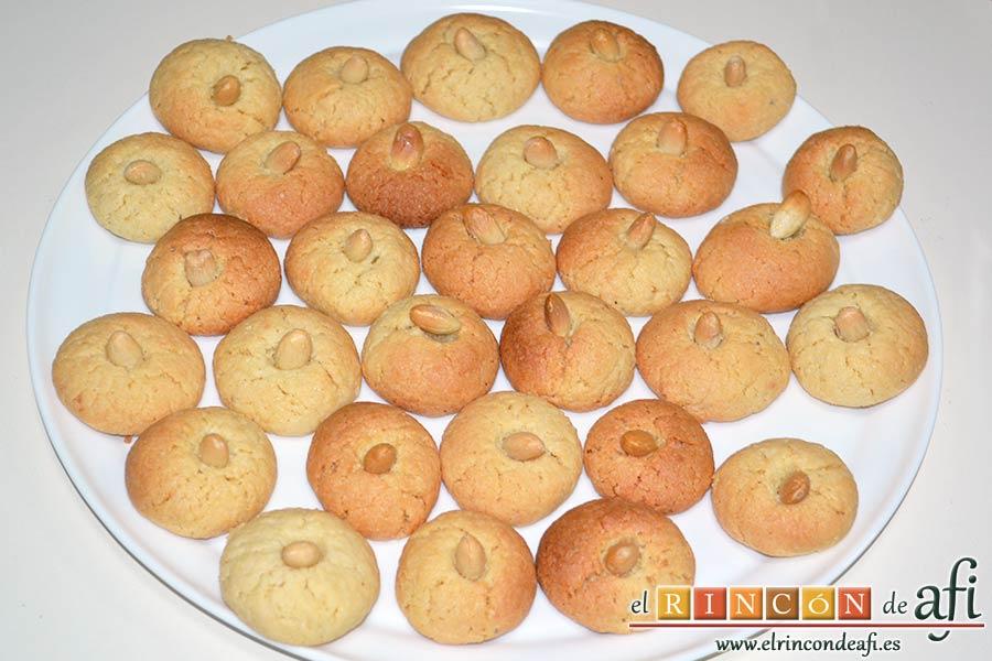 Pastitas de almendra, sugerencia de presentación