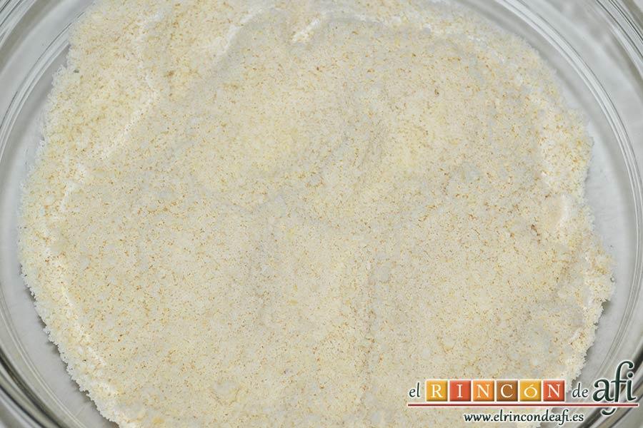 Pastitas de almendra, preparar las almendras molidas
