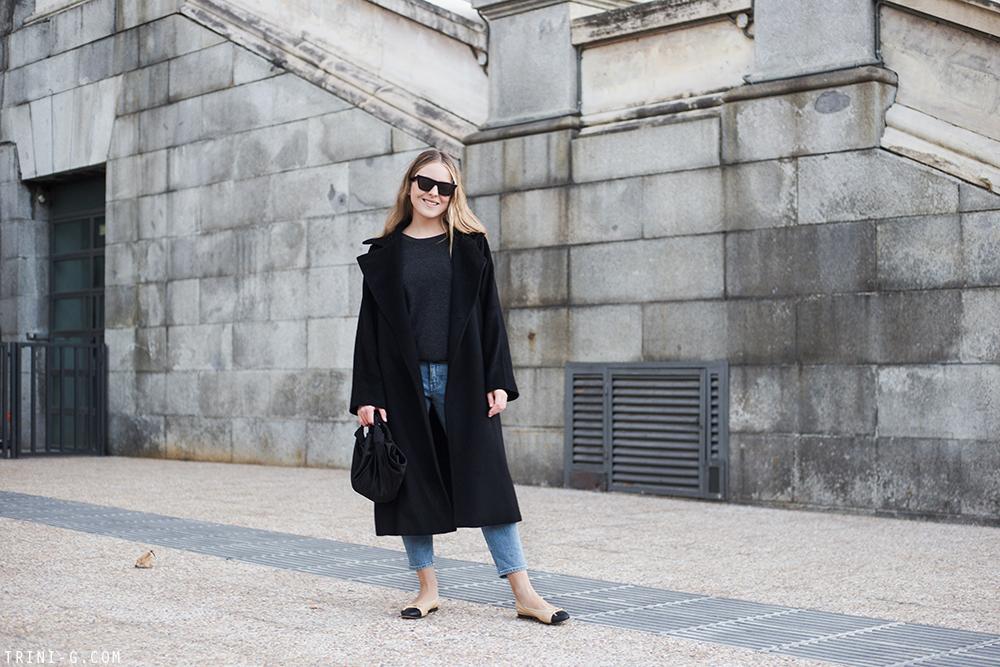 Trini | Max Mara coat Chanel flats