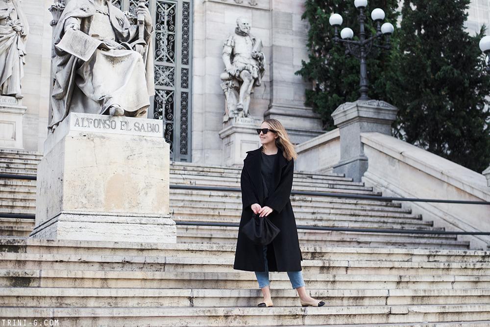 Trini | Max Mara coat Chanel flats