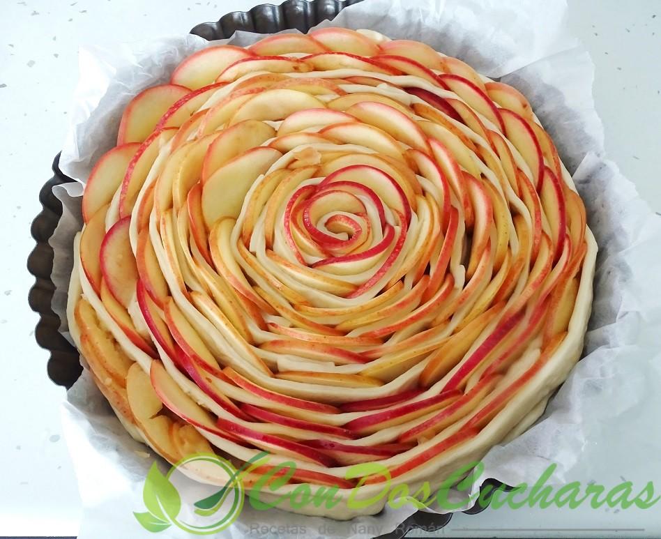 Tarta de manzana enrollada