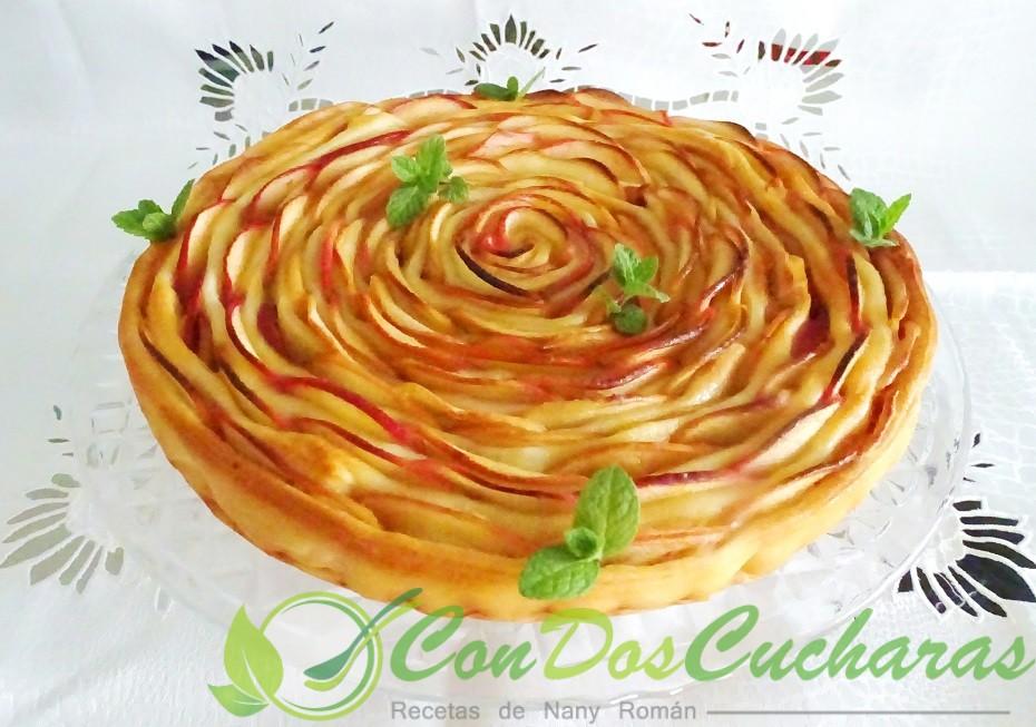 Tarta de manzana enrollada