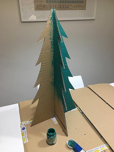 12 Calendario adviento árbol cartón handmade