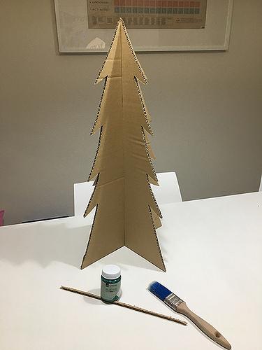 10 Calendario adviento árbol DIY cartón reciclado