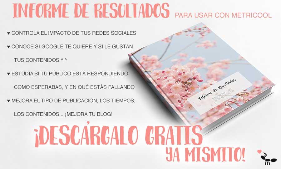 informe de resultados en redes sociales descargable para llevar las cuentas de las estadisticas mes a mes