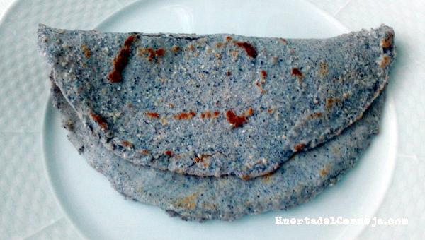 Tortita de maíz morado