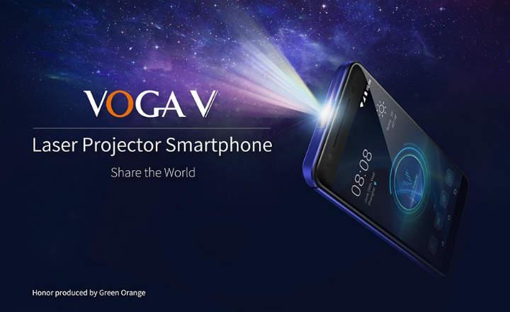 VOGA V en analisis reseña del smartphone con proyector HD a 720p integrado con 4GB de RAM, 64GB de almacenamiento y batería de 4000mAh especificaciones precio y opinión