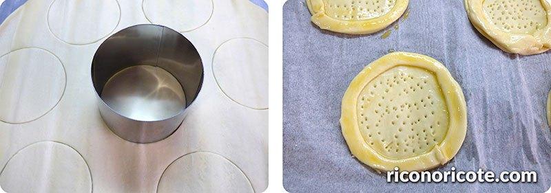 Hojaldres de morcilla con queso y mermelada