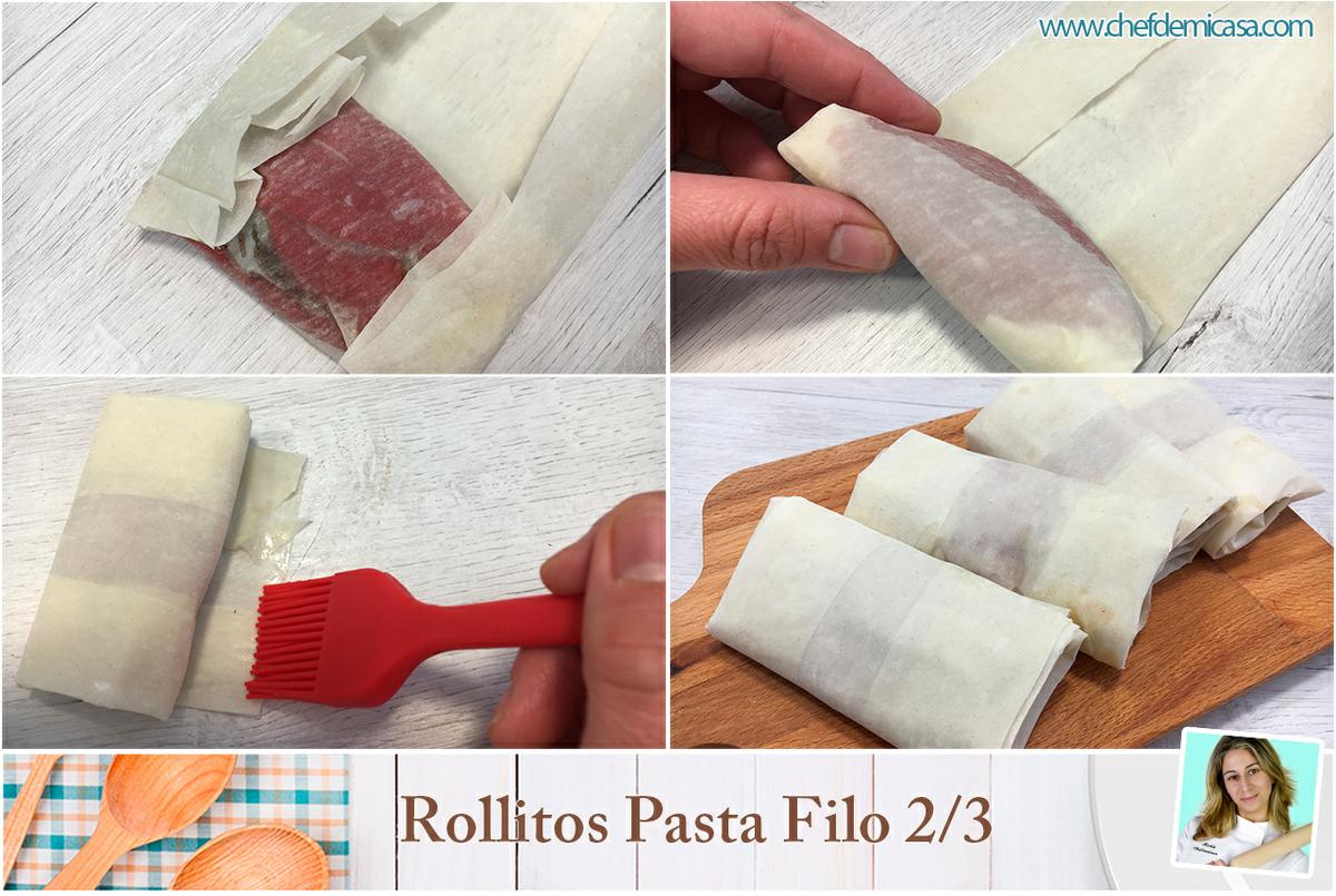 Rollitos pasta filo paso a paso 2