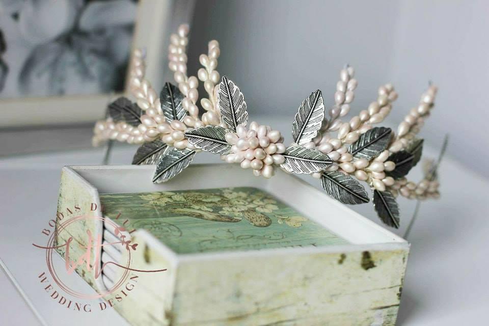 tocado de novia artesanal