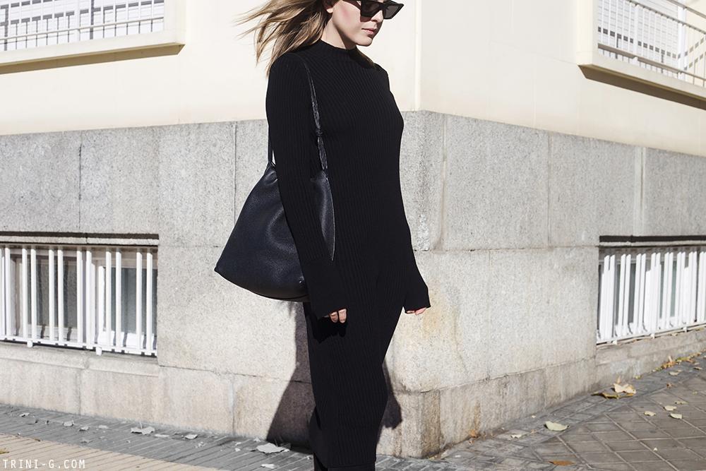 Trini | Maison Margiela knit dress Prada boots