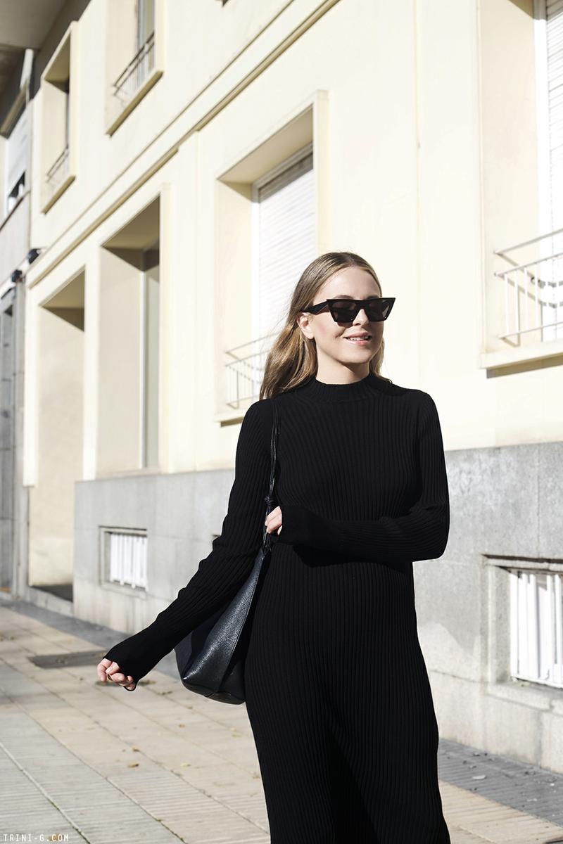 Trini | Maison Margiela knit dress Prada boots