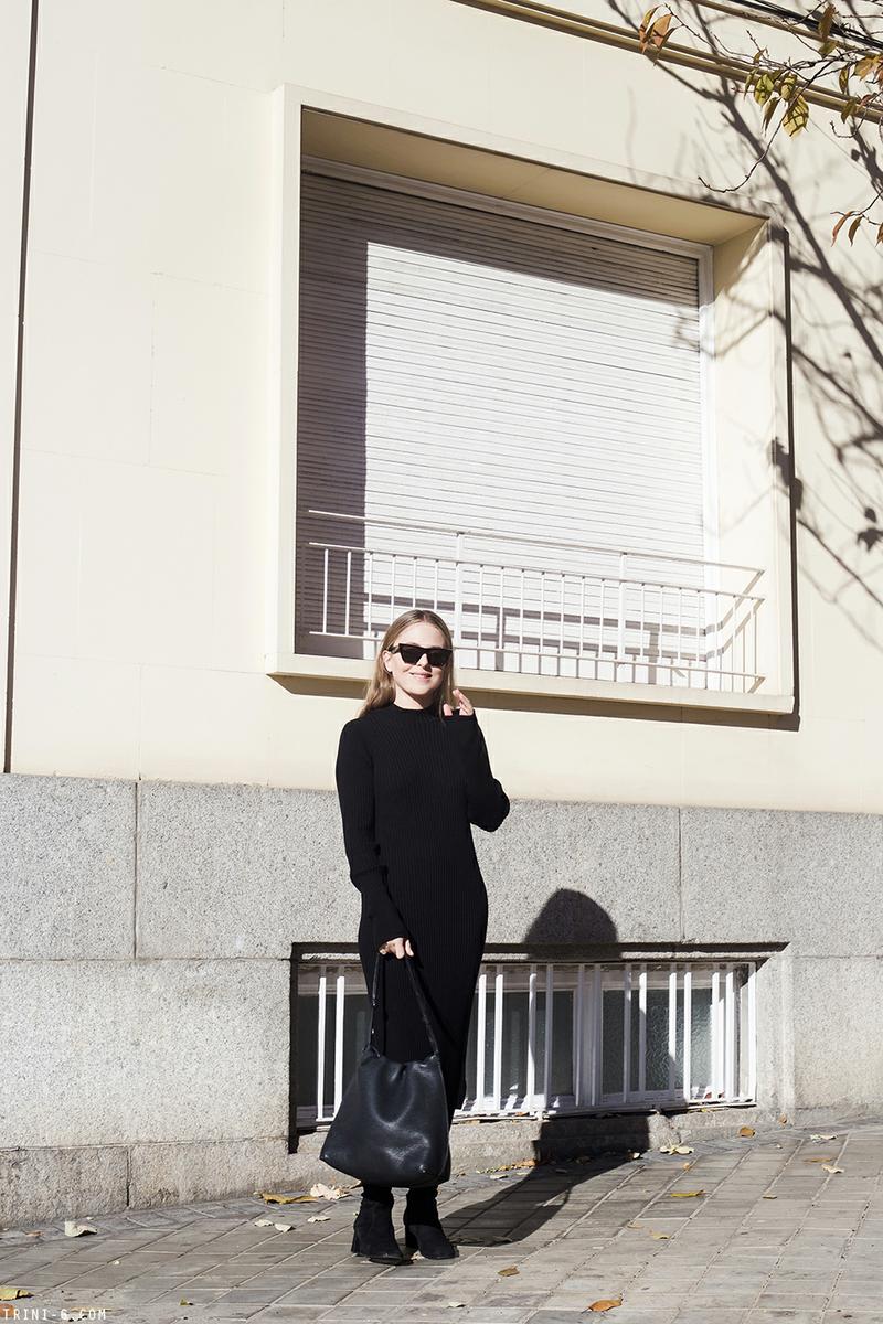 Trini | Maison Margiela knit dress Prada boots