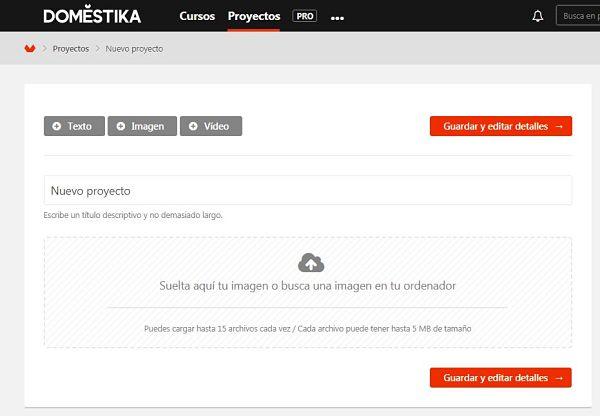 como subir un proyecto en domestika 2