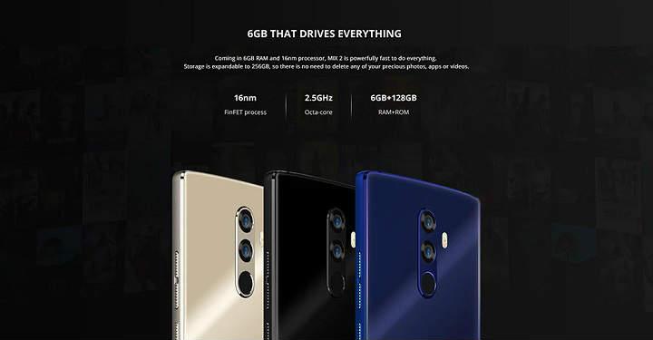 DOOGEE Mix 2 analisis reseña review de smartphone con CPU Helio P25 Octa Core a 2.5 GHz 6GB RAM y 64GB de almacenamiento interno ampliable 4 camaras, doble cámara trasera de 16MP + 13MP y doble cámara frontal de 8MP + 8MP especificaciones precio y opinión