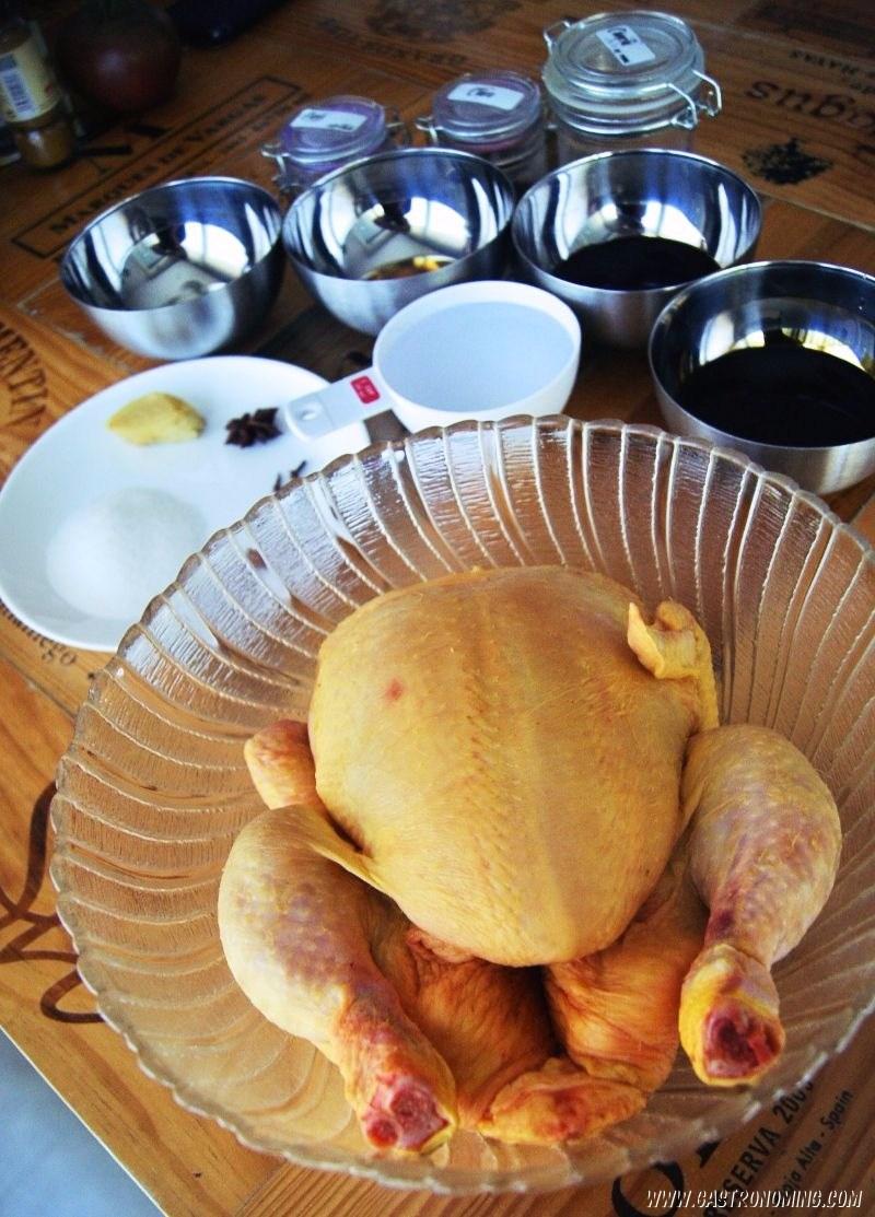 pollo asado con salsa de soja