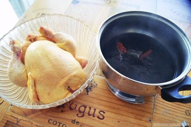 pollo asado con salsa de soja