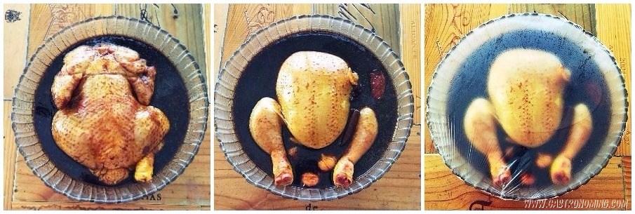 pollo asado con salsa de soja