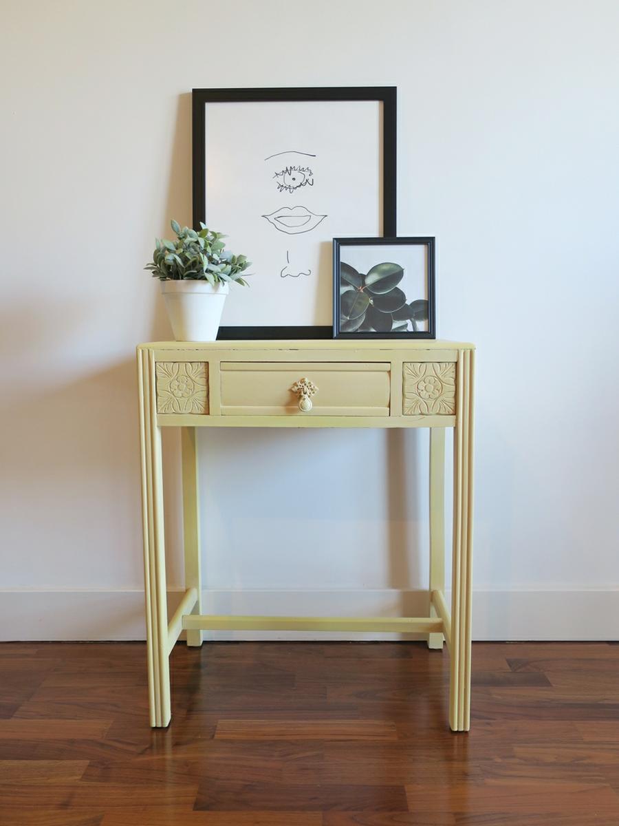 mesa pintada con chalk paint