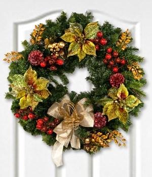 Decoración Navideña, Navidad 2017. Corona para la puerta.