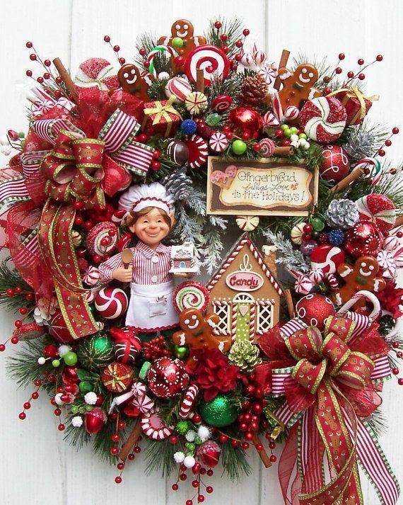 Decoración Navideña, Navidad 2017. Corona para la puerta.