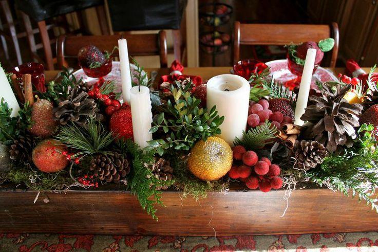 Centro de mesa Navideño. Imagen referencial Pinterest.